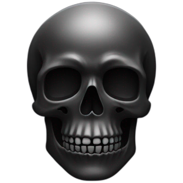 deep black skull emoji