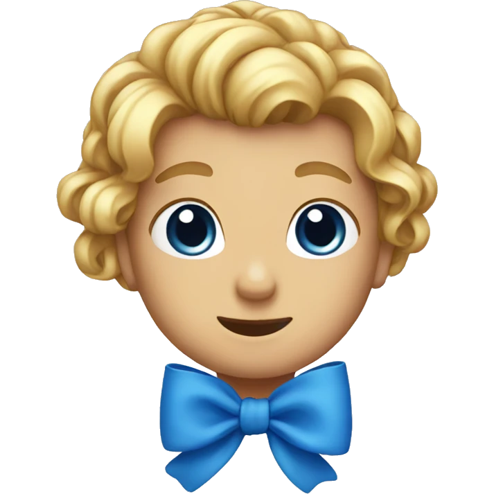 Blue bow emoji