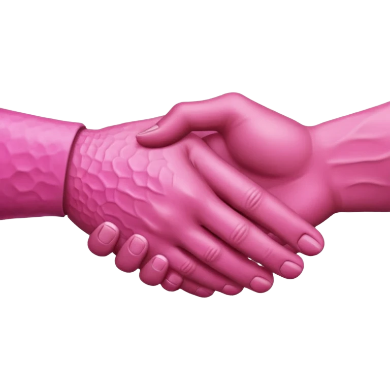 handshake pink hands emoji