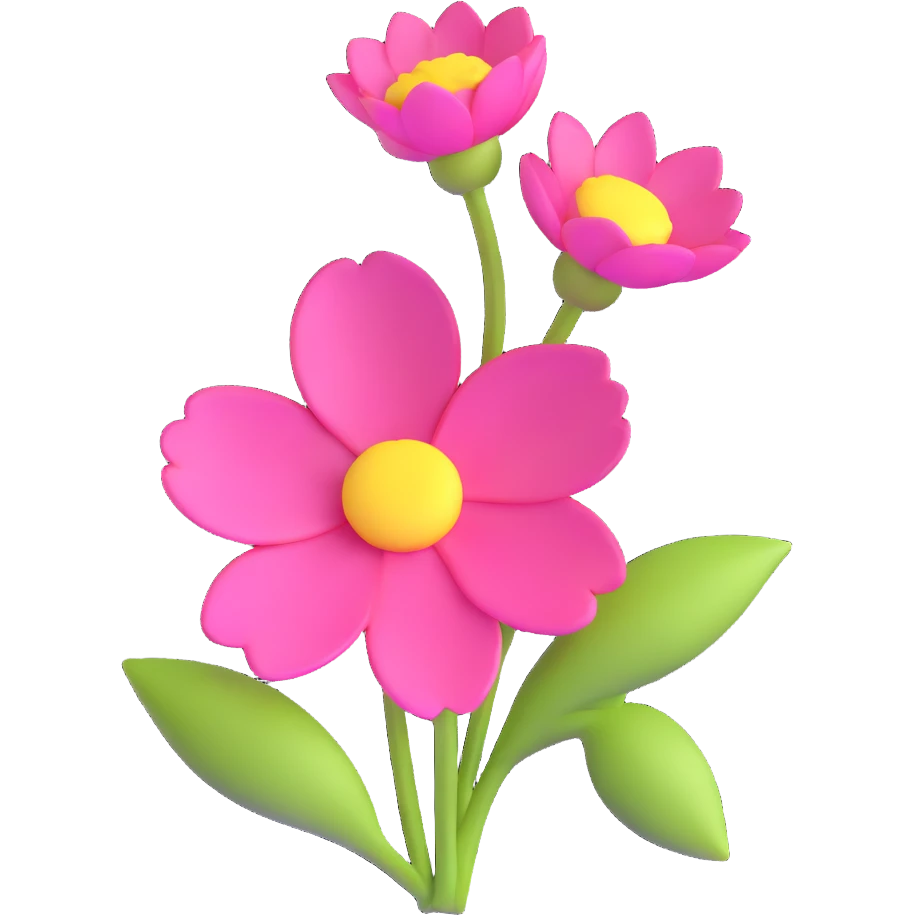 pink flower emoji