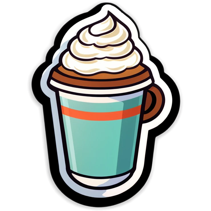 Coffee with whip cream emoji