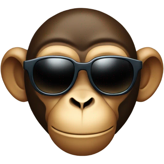 Monkey wearing sunglasses  emoji