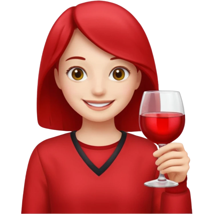 red clothed person with glass emoji
