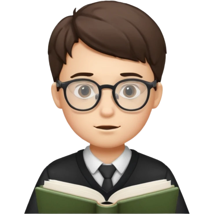 boy focused on studying emoji