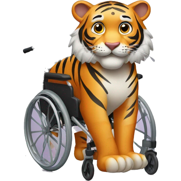 tiger in wheelchair emoji