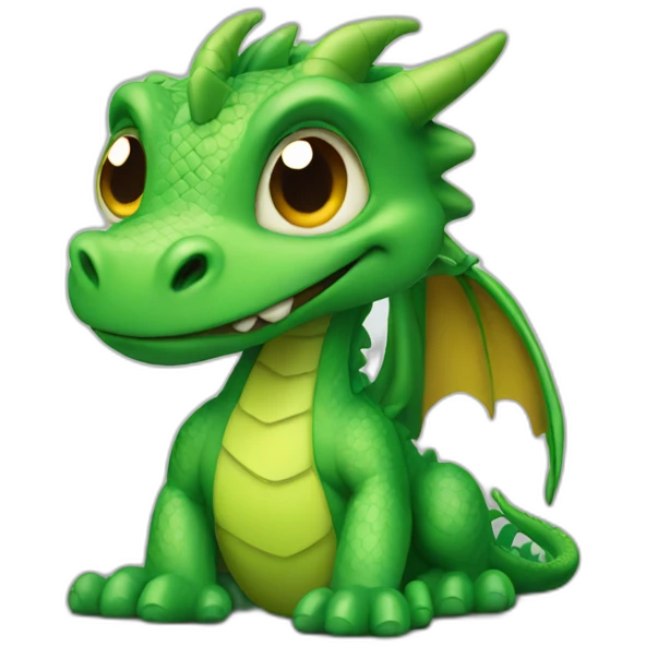 crying green dragon staring at viewer emoji
