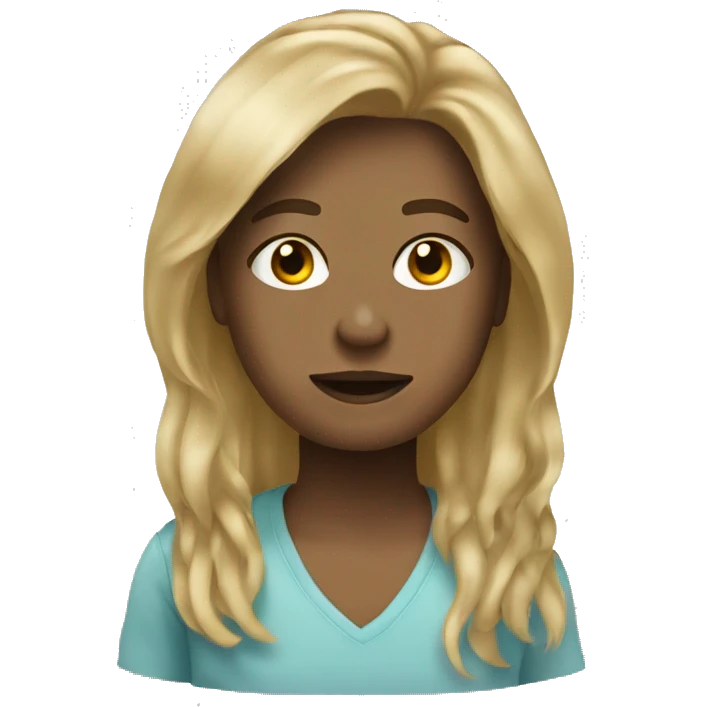 Vector with dirty blonde hair emoji