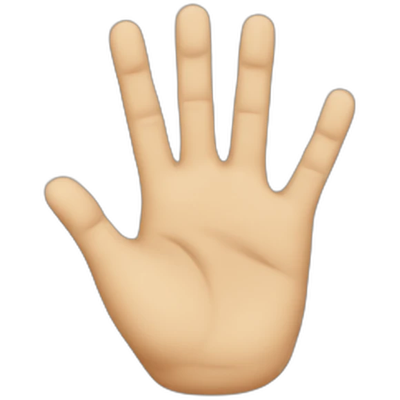 four-fingers emoji