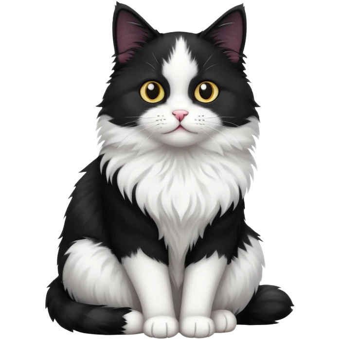 black and white cat emoji