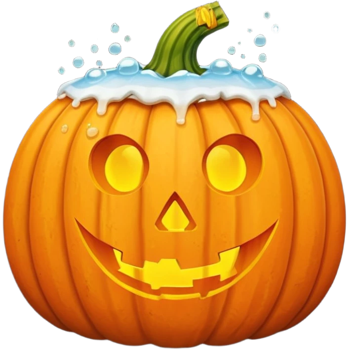 Halloween pumkin with beer emoji