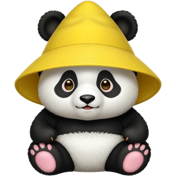 panda with yellow conical hat emoji