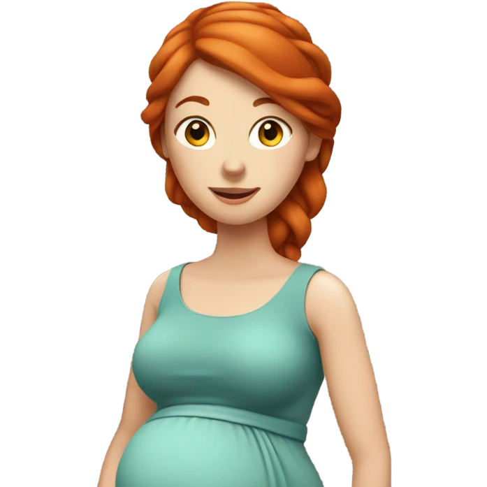 Pregnant redhead woman emoji