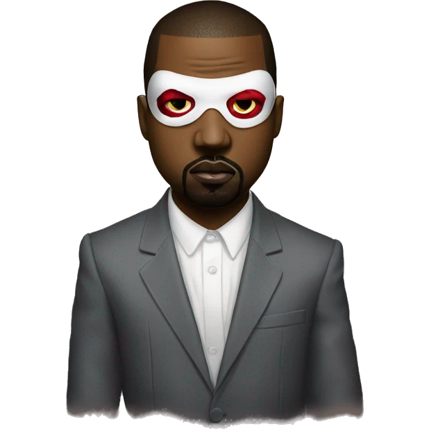 Kanye west con máscara de payaso  emoji
