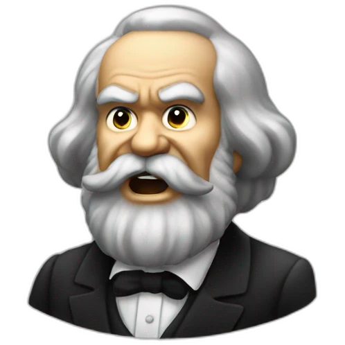karl marx screams in the phone emoji