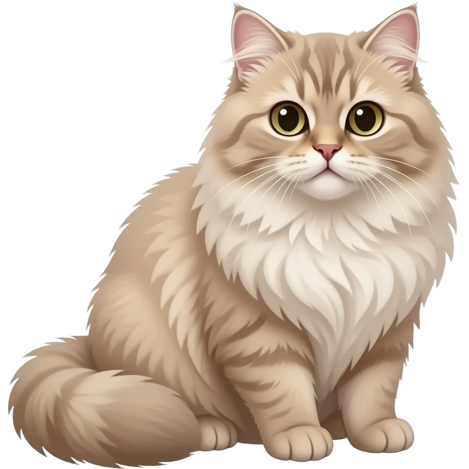 Realistic sitting slim beautiful fine aesthetic thin Persiancat emoji