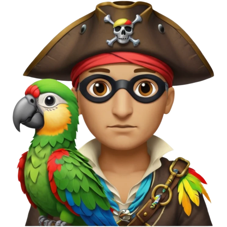 pirate and parrot emoji
