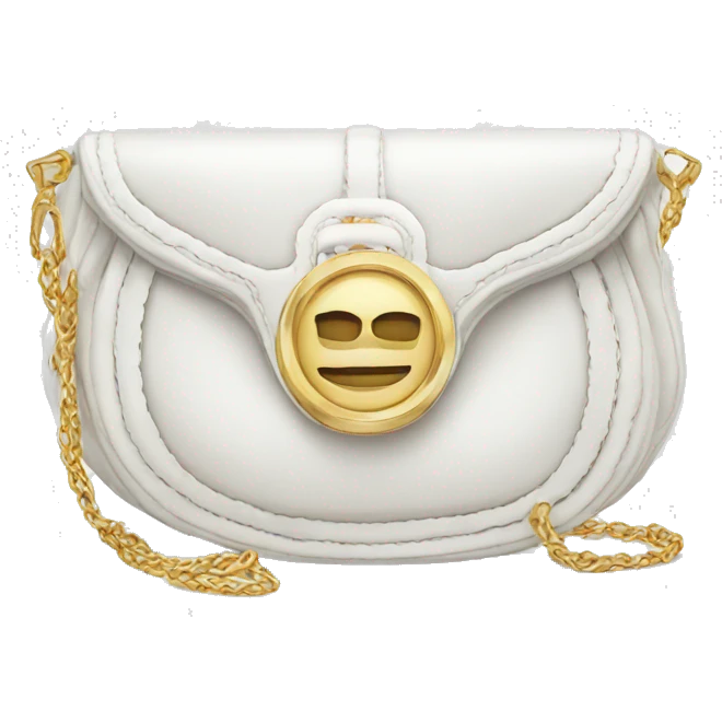 white luxury purse emoji