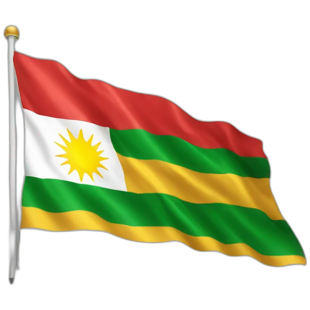 Kurdistan iraq flag principal one sun emoji
