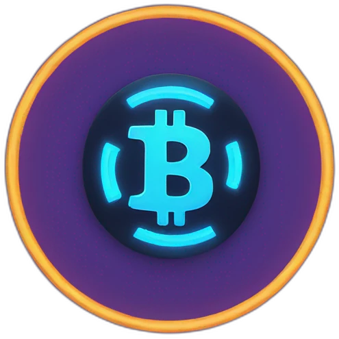 neon bitcoin emoji