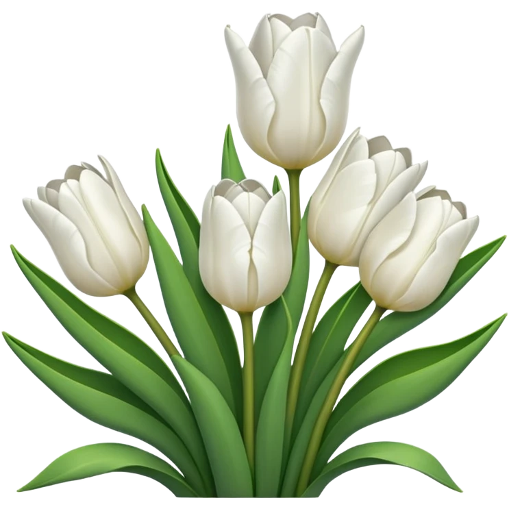 white tulip bouquet  emoji
