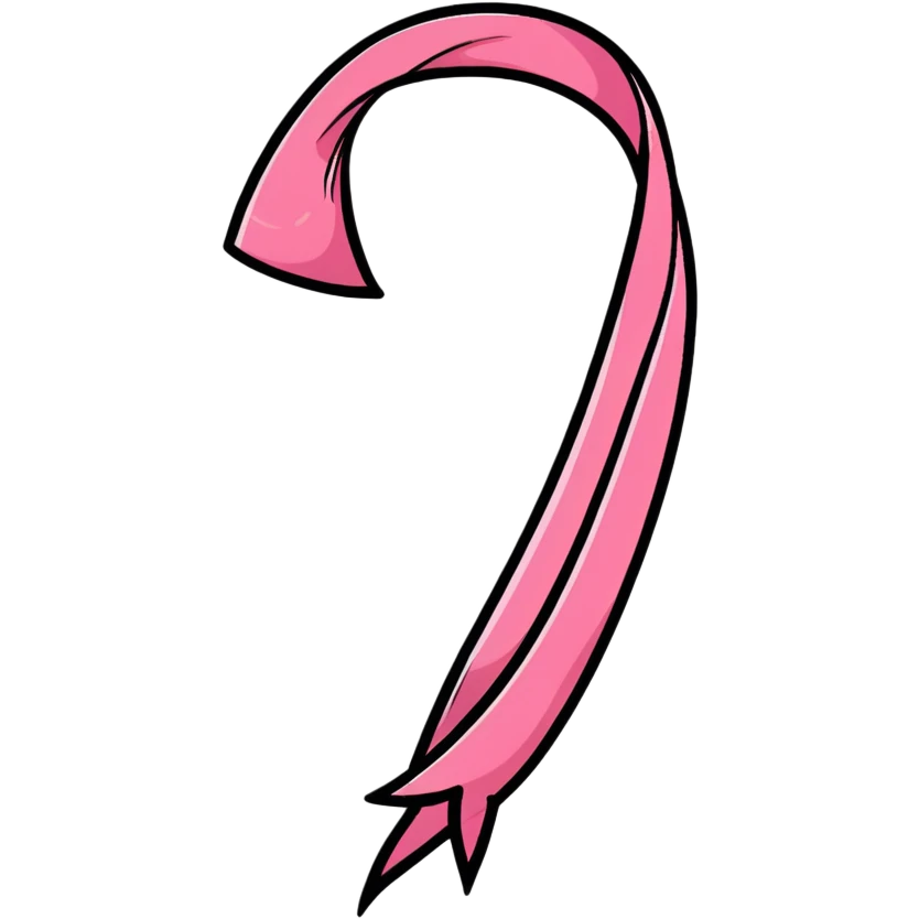 pink ribbon with visible blood stains emoji