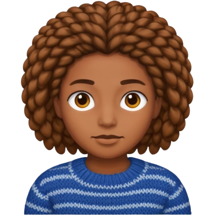 Knitted hair  emoji