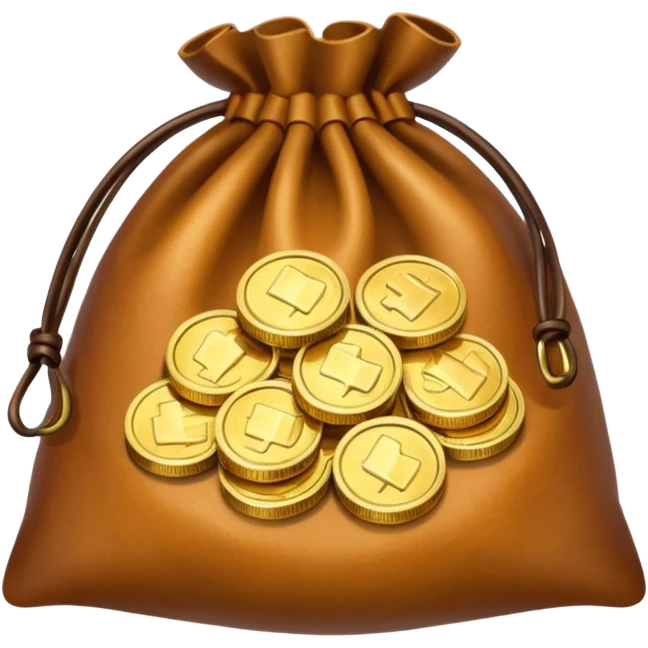 bag with coins emoji