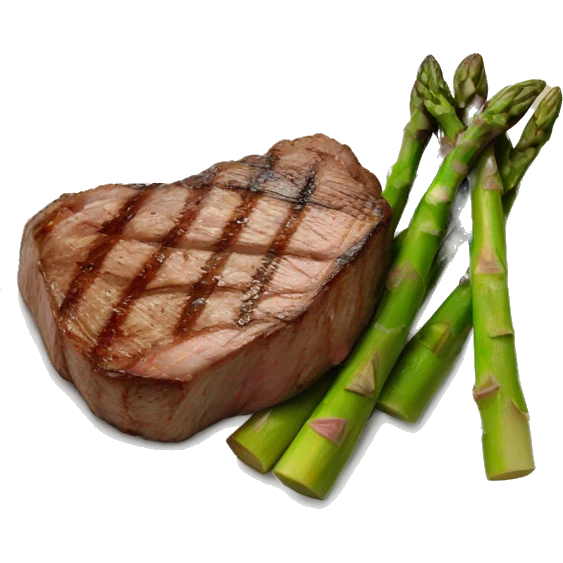 Steak and asparagus  emoji