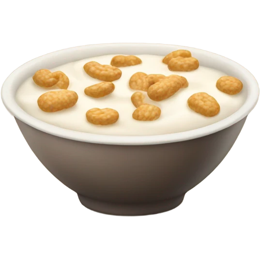 Cream cereal milk at bowl and  emoji