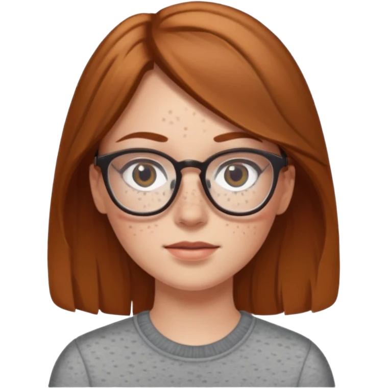 Make a white girl who has a little bit of a indent on her left eye do to a four wheeler rec light brown hair with glasses emoji