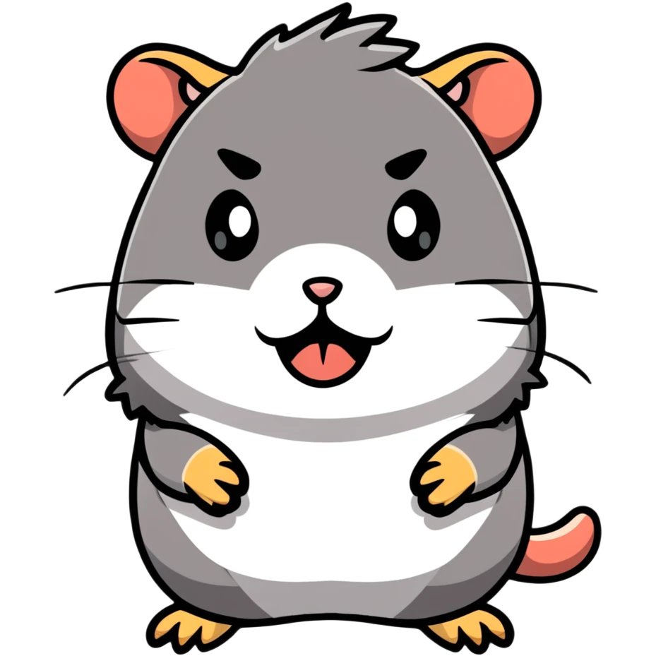 furious hamster with angry expression emoji