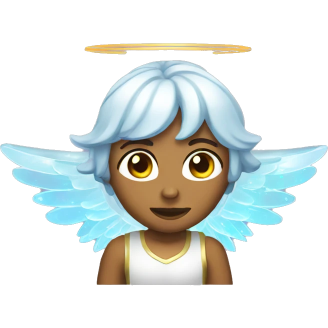 Holographic angel emoji