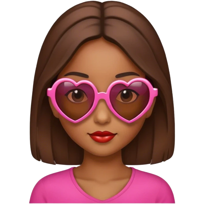 girl in heart-shaped sunglasses emoji
