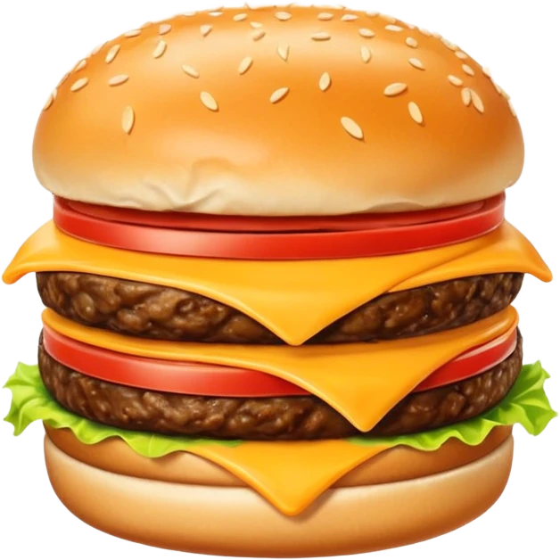 change the perspective angle to 5–20° gentle bird’s-eye angle of these chees burgur  emoji