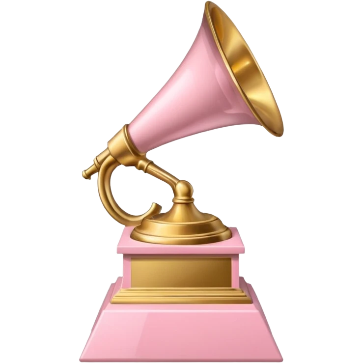 light pink Grammy trophy emoji