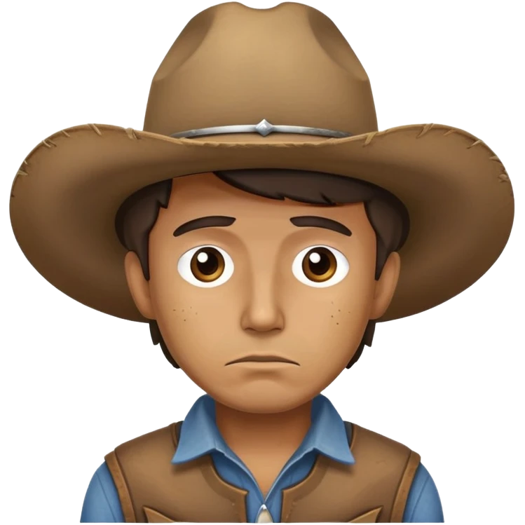 sad cowboy emoji