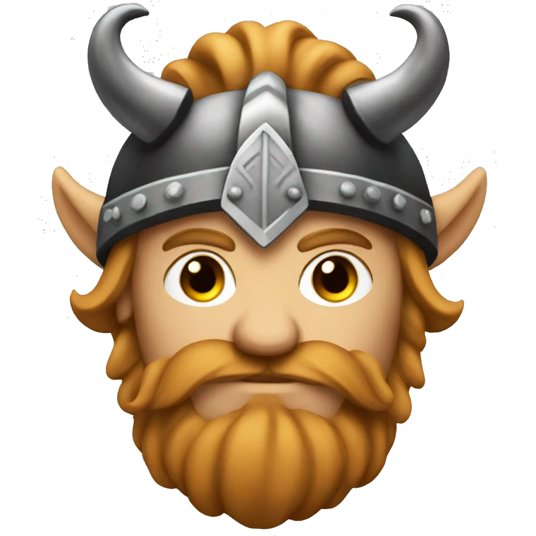 Viking with horns hat emoji