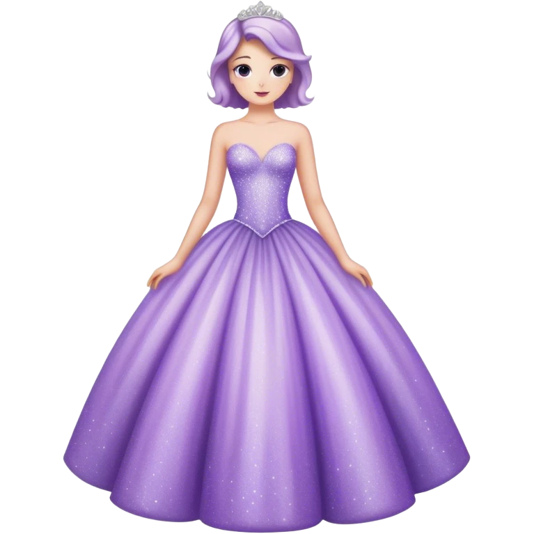 Lilac sparkly ballgown emoji