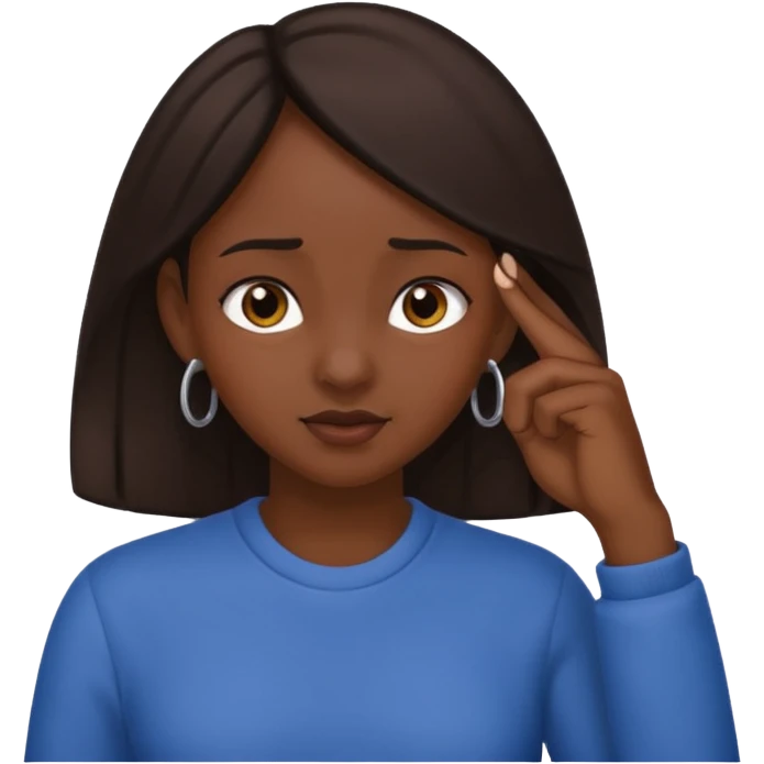 👧🏾👂🏾🤏🏾 pinching ear girl emoji
