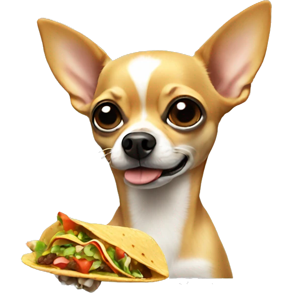 chihuahua eating taco  emoji