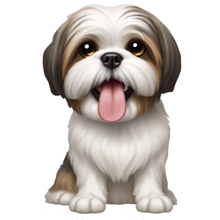 shih tzu with tongue out  emoji