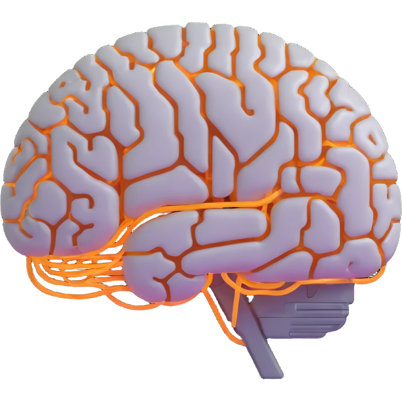brain with circuits glowing effect AI themed emoji emoji