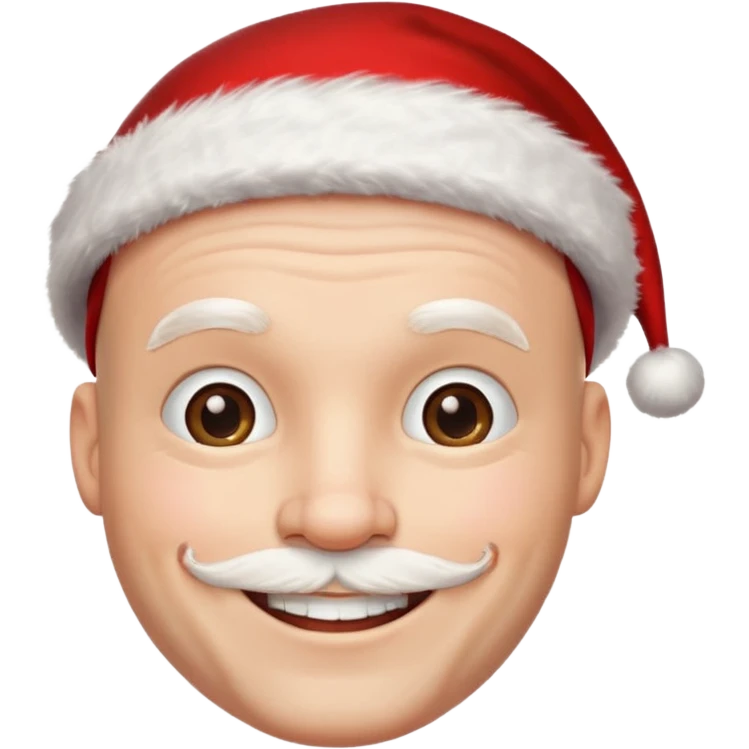 bald guy with santa hat emoji