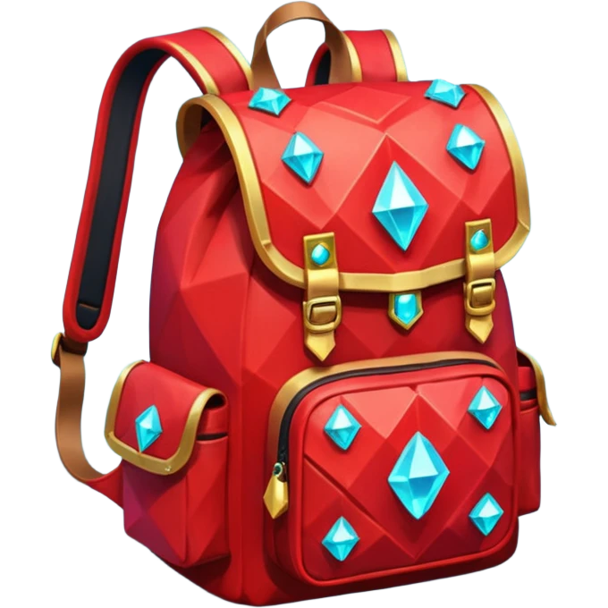 fantasy red magic backpack emoji low poly

































 emoji