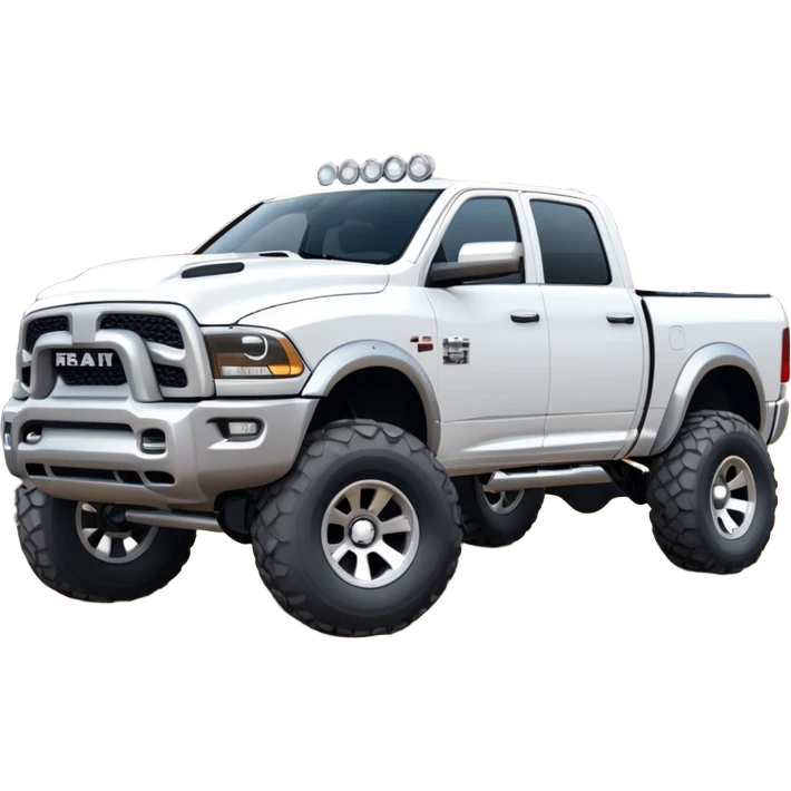 White 2025 Ram off-road truck  emoji