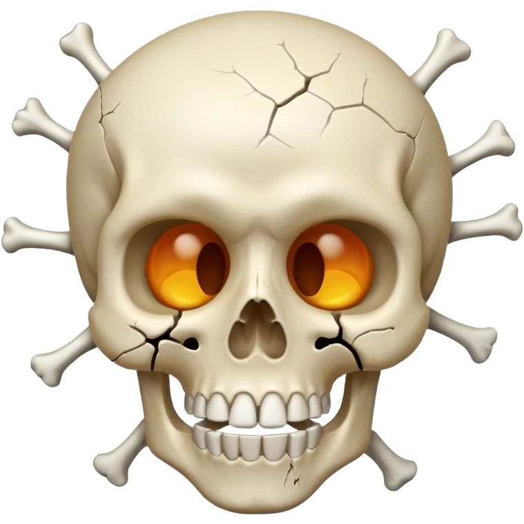A skeleton emoji but he's head blown up in shock emoji