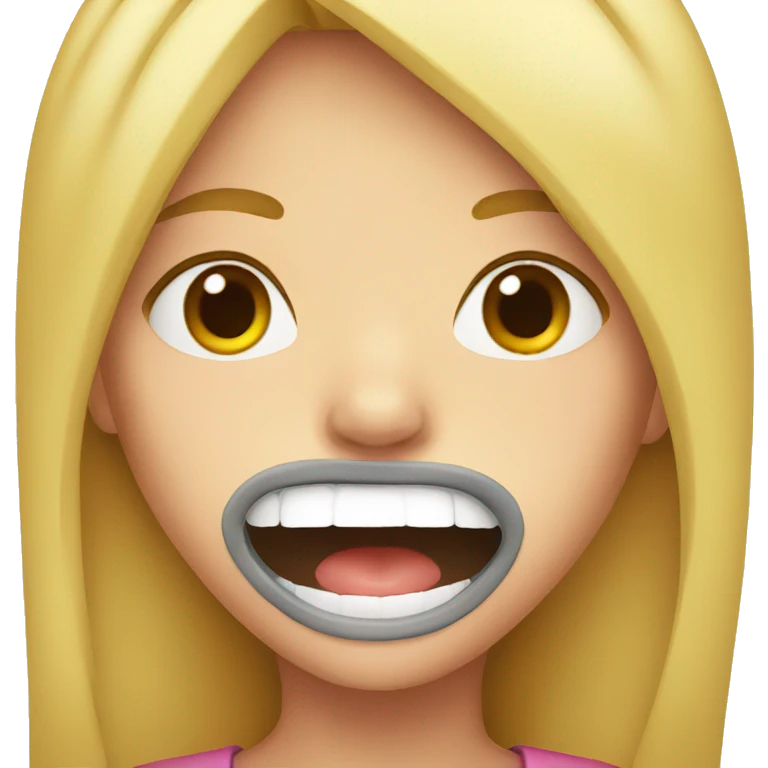 Girl with mouth zipped emoji