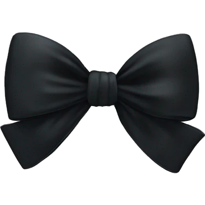 Black velvet bow emoji