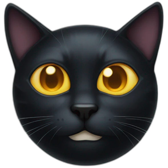 Black cat cyclope emoji