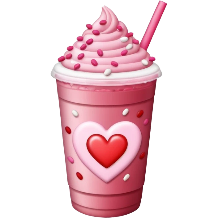 valentines themed iced americao emoji